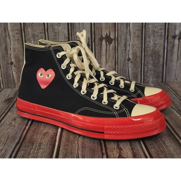 Converse Other - Sz 11 Mens Comme des Garcons PLAY X Converse All Star 70 High Black A01793C EUC!